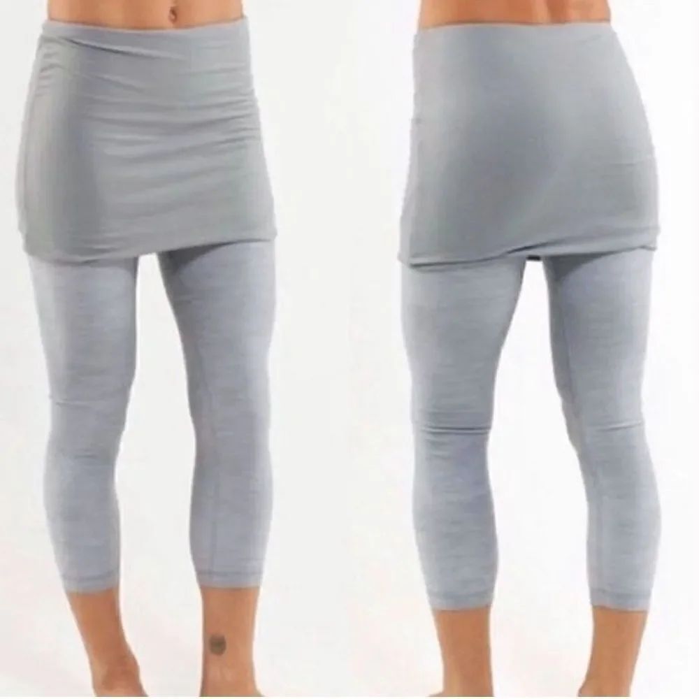 Lululemon Yin To You Crop Pants Leggings Fossil Slub 23"
